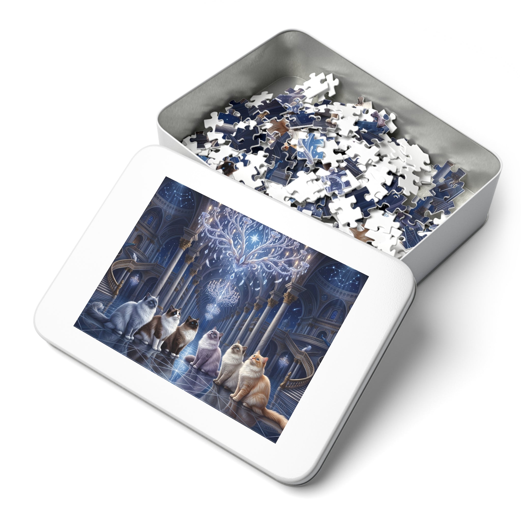 Ragdoll Cat Grand Crystal Chandelier Ballroom Jigsaw Puzzle
