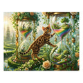 Bengal Kitten Rainbow Hourglass Garden Jigsaw Puzzle