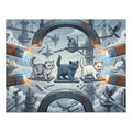 British Shorthair Kitten Levitation Laboratory Jigsaw Puzzle