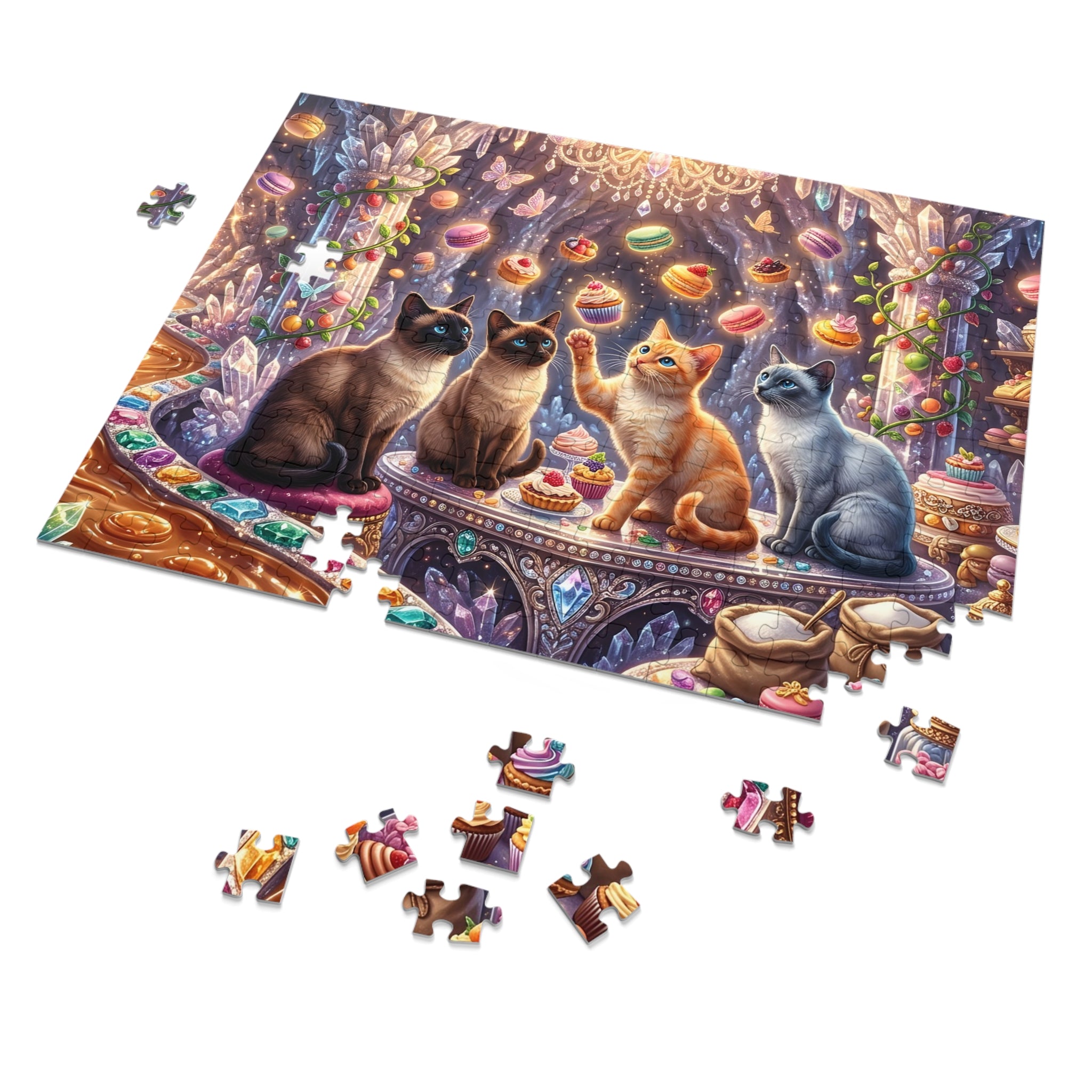 Multicolor Siamese Crystal Dessert Cavern Jigsaw Puzzle