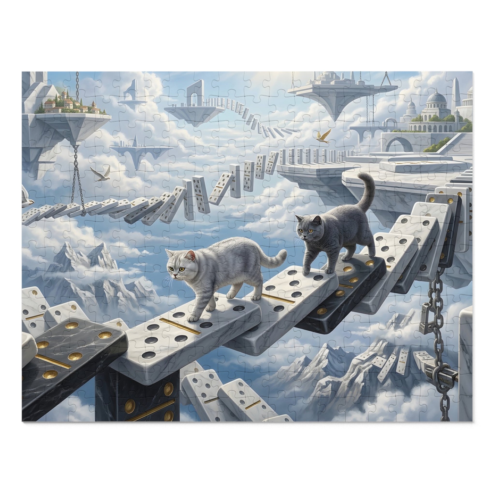 British Shorthair Domino Sky Bridge Jigsaw Puzzle