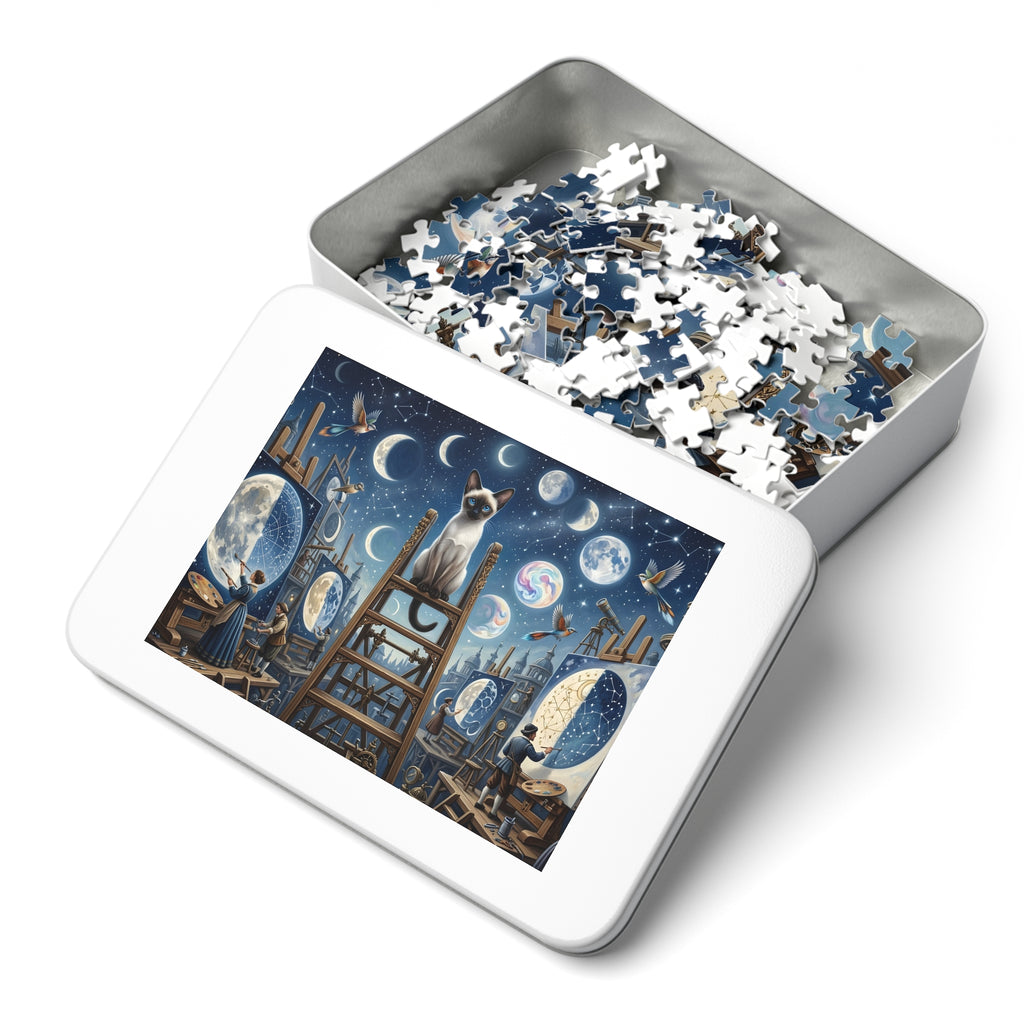 Siamese Cat Lunar Observatory Studio Jigsaw Puzzle