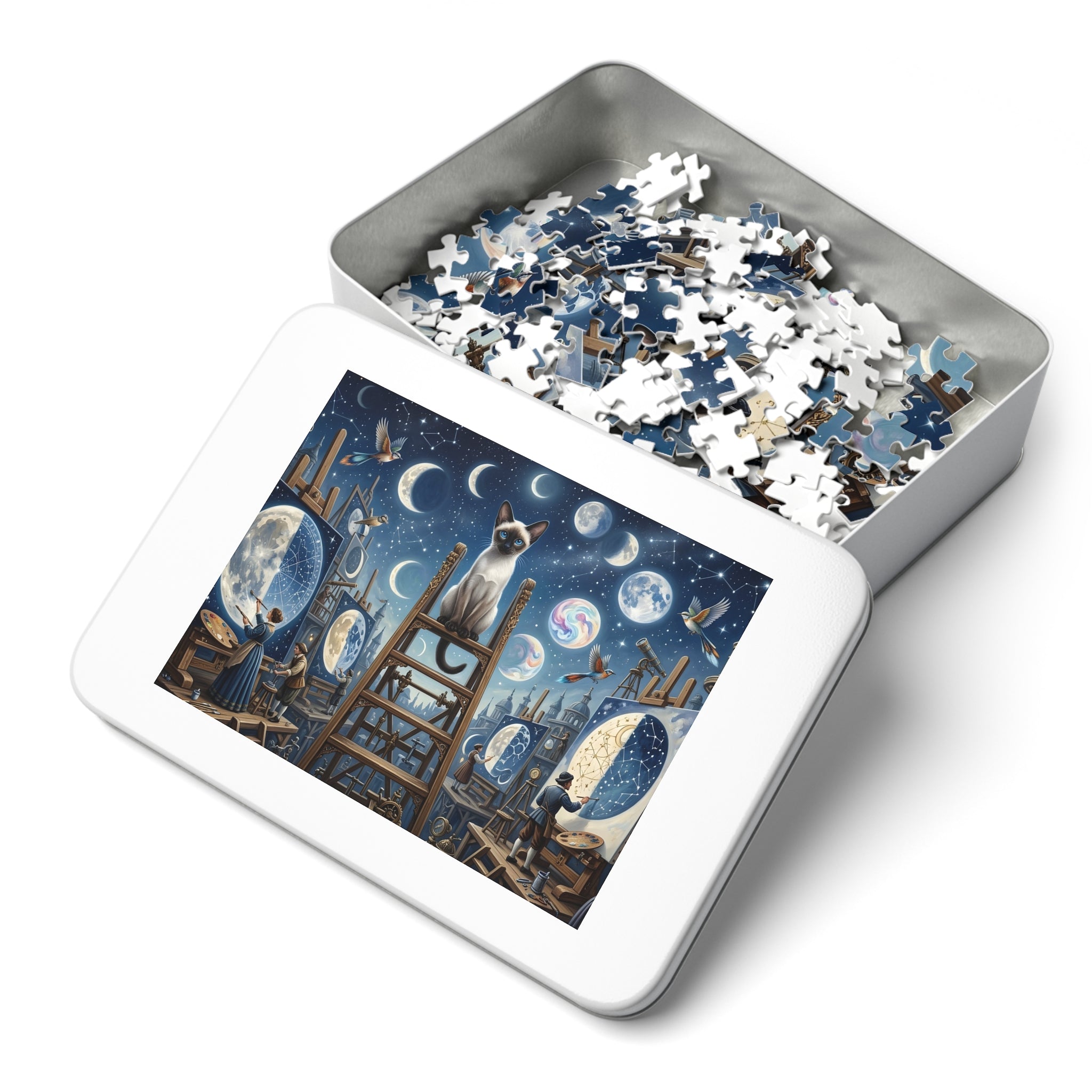 Siamese Cat Lunar Observatory Studio Jigsaw Puzzle