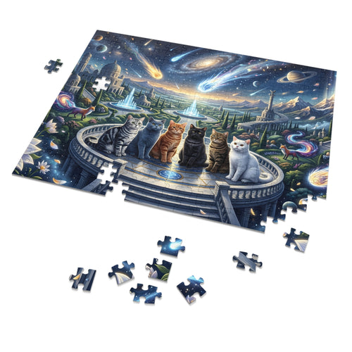 American Shorthair Cat Cosmic Observatory Shooting Star Terrace Jigsaw Puzzle
