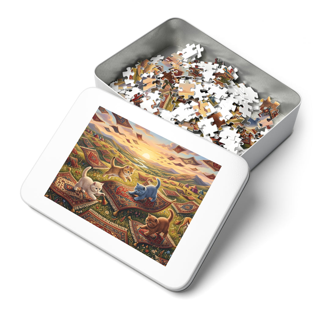 British Shorthair Kitten Magic Flying Carpet Valley Jigsaw Puzzle