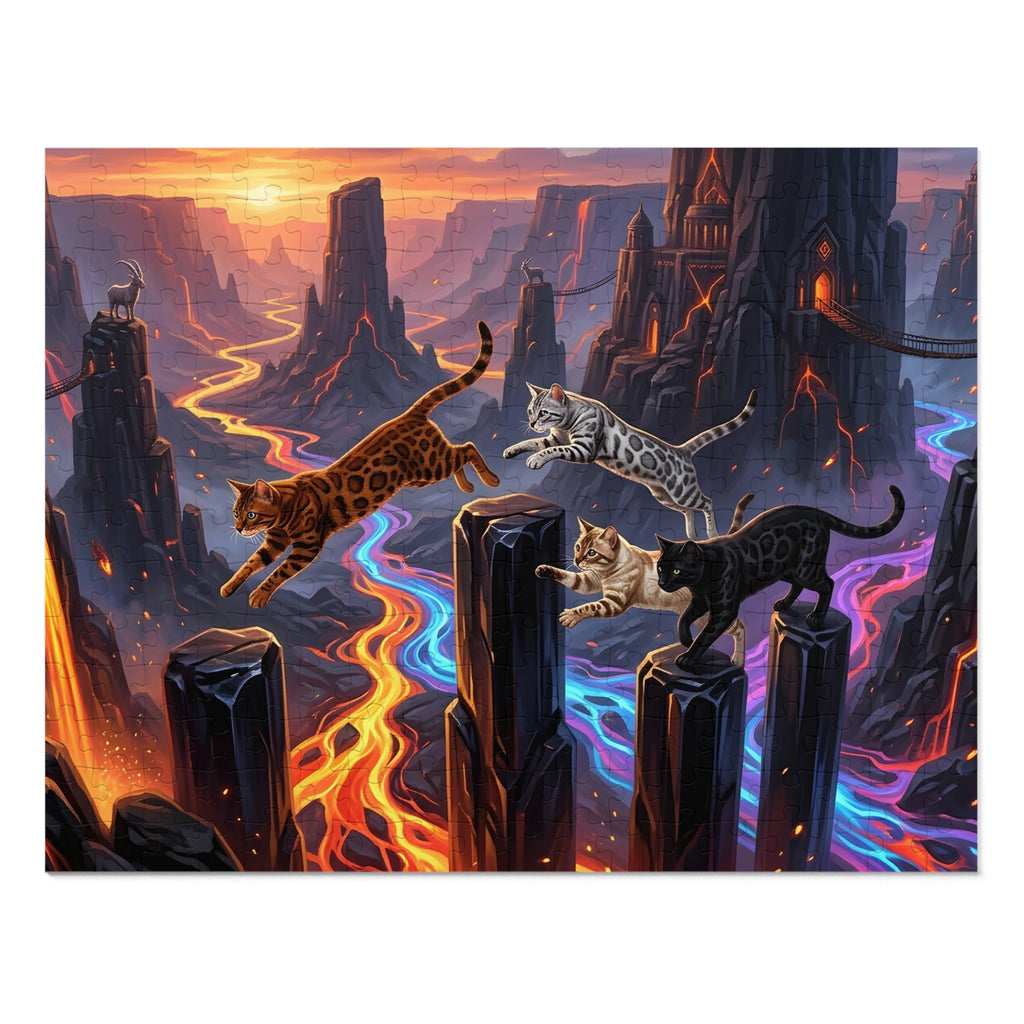 Bengal Cat Volcanic Lava Canyon Basalt Pillars Jigsaw Puzzle