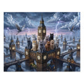 British Shorthair Cat Clock Tower Sky Citadel Jigsaw Puzzle