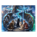 Maine Coon Cat Water Wheel Mountain Waterfalls Otter Spirit Jigsaw Puzzle