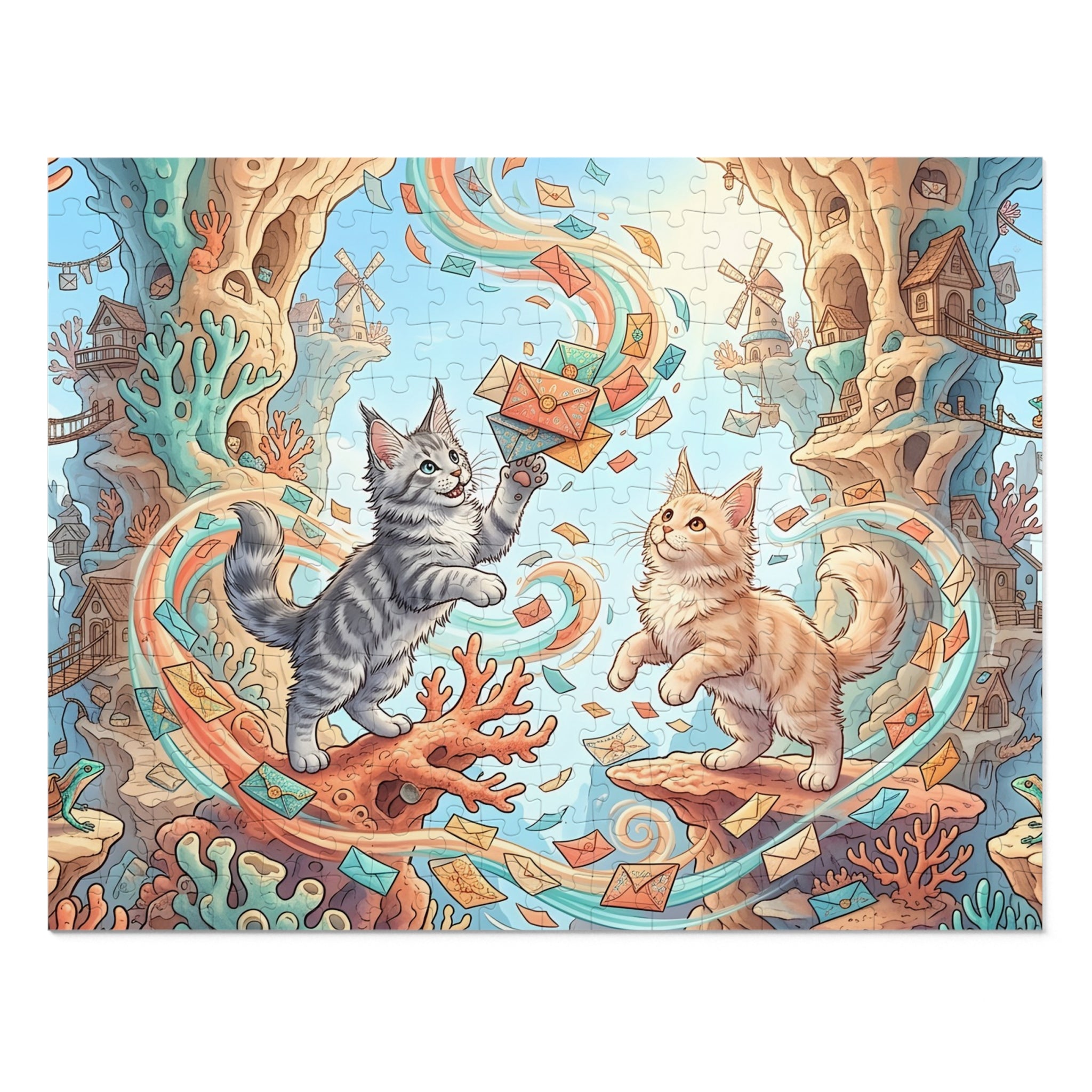 Maine Coon Kitten Enchanted Mail Canyon Jigsaw Puzzle