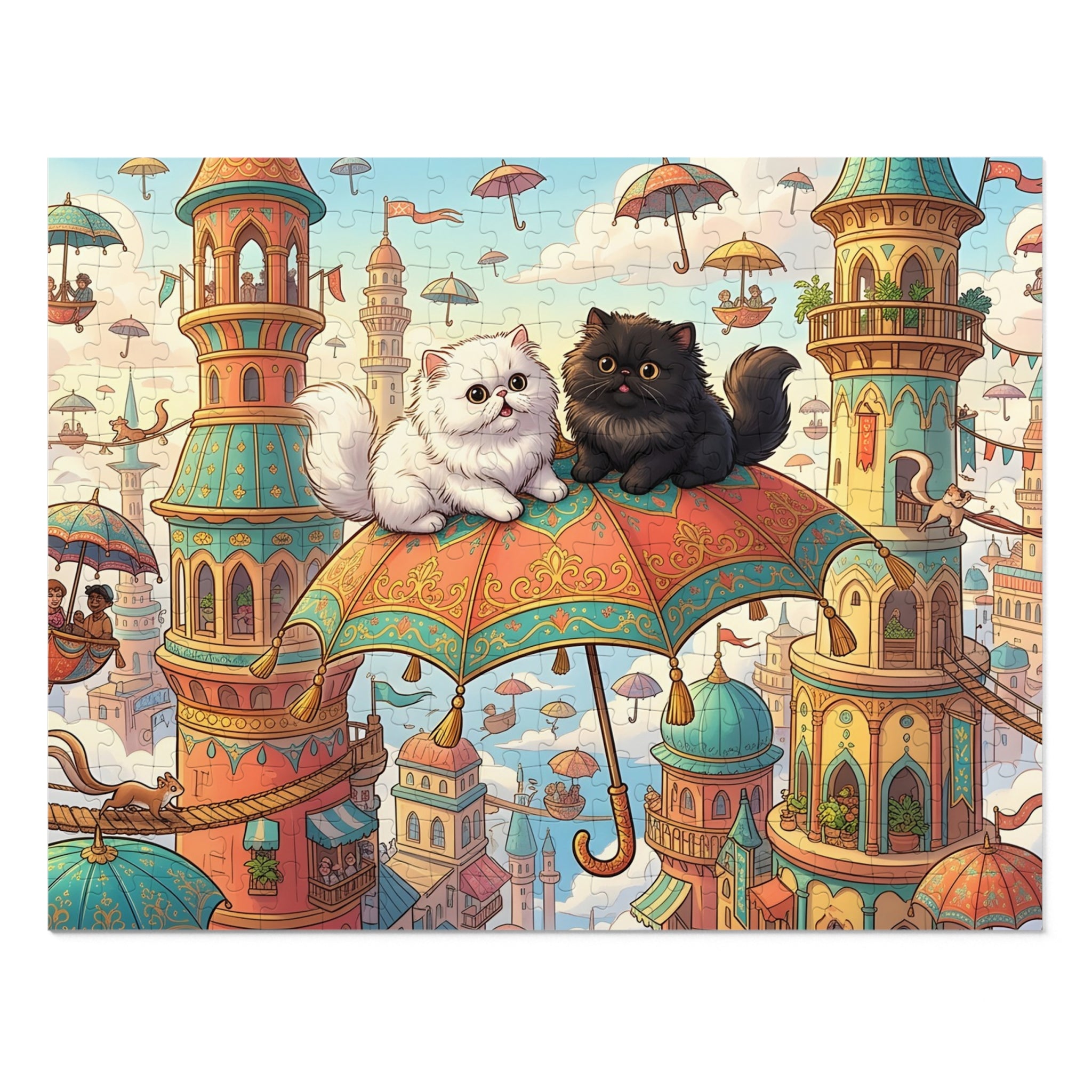 Persian Kitten Sky Parasol Kingdom Jigsaw Puzzle