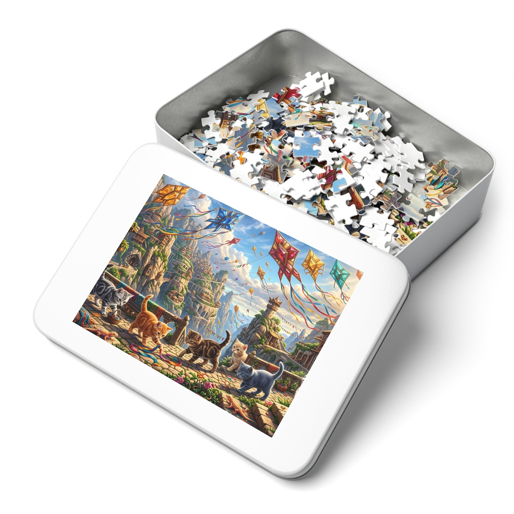 American Shorthair Kitten Crystal Kite Festival Jigsaw Puzzle