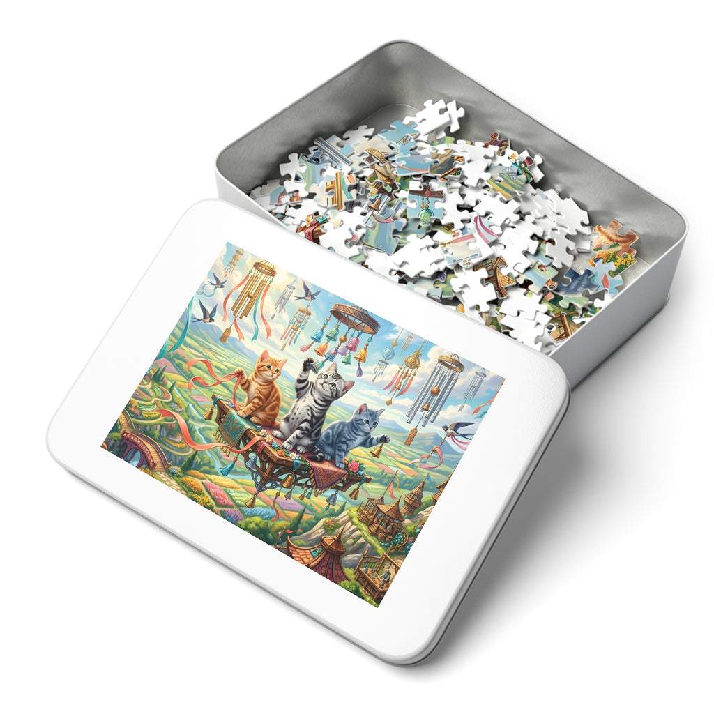 American Shorthair Kitten Wind Chime Valley Jigsaw Puzzle