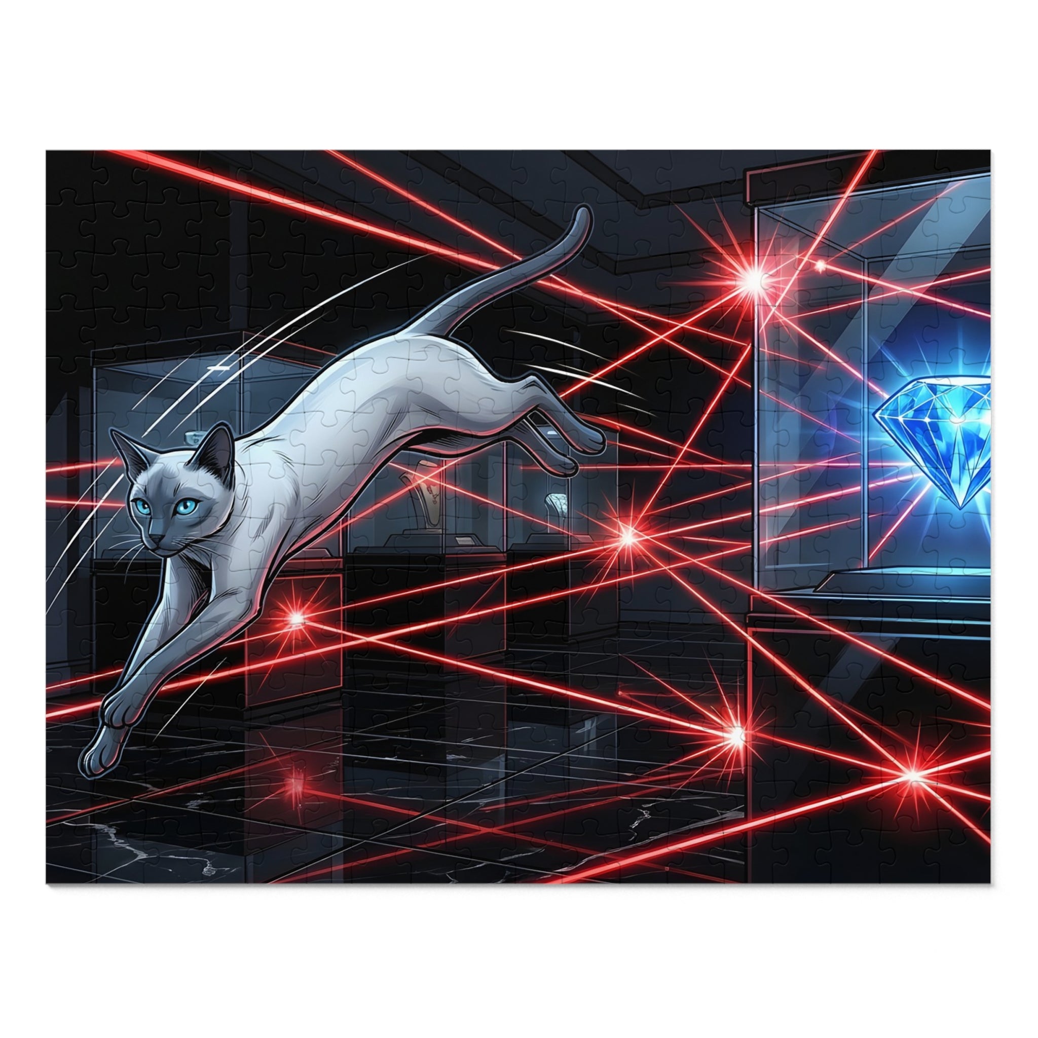 Blue Point Siamese Laser Heist Jigsaw Puzzle