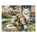 White Maine Coon Kimono Japanese Onsen Bath Jigsaw Puzzle