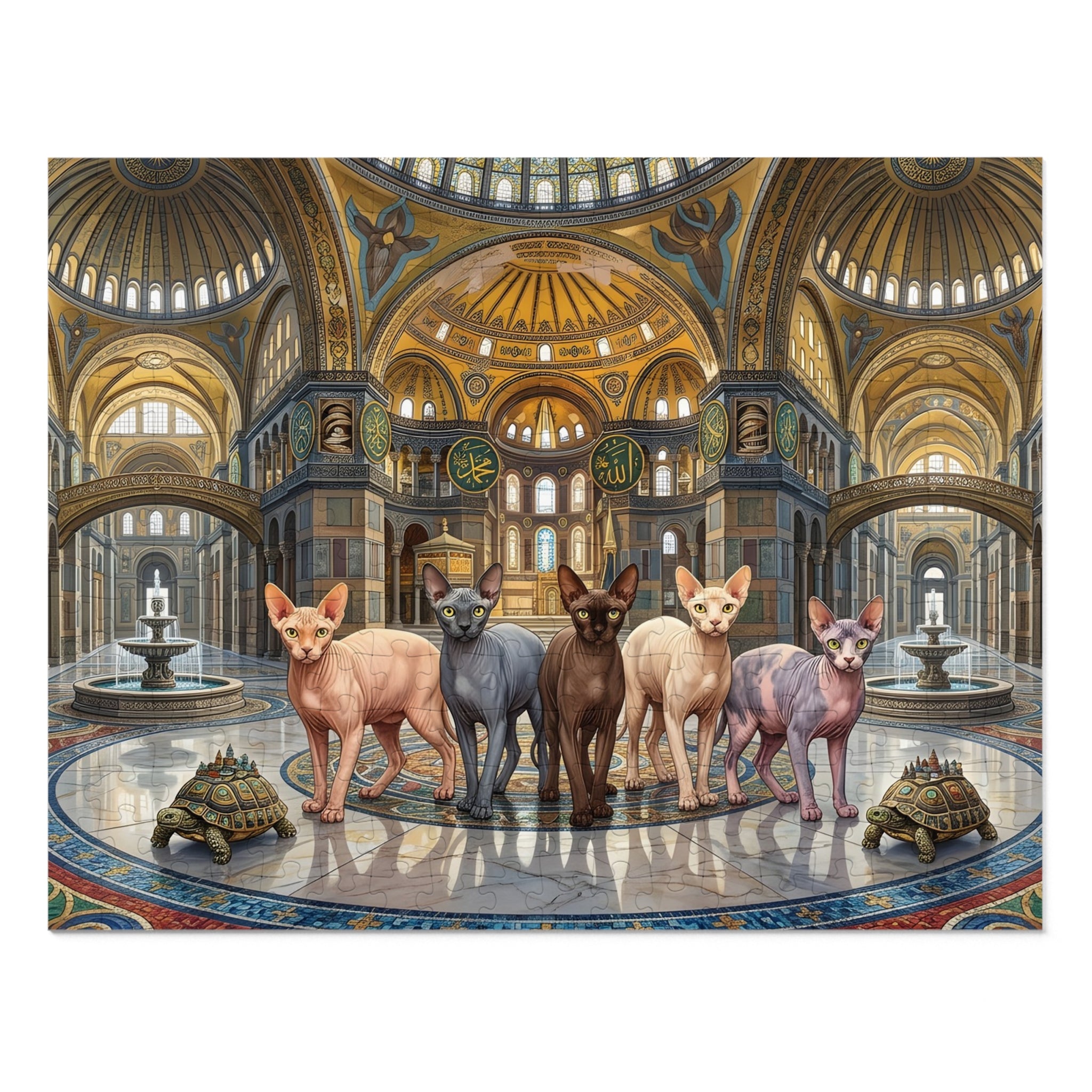 Sphynx Cat Grand Mosaic Temple Palace Jigsaw Puzzle