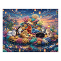 Persian Cat Coral Lantern Cove Jigsaw Puzzle