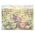 British Shorthair Kitten Musical Teacup Countryside Jigsaw Puzzle