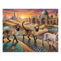 Siamese Cat Desert Palace Mosaic Dunes Jigsaw Puzzle