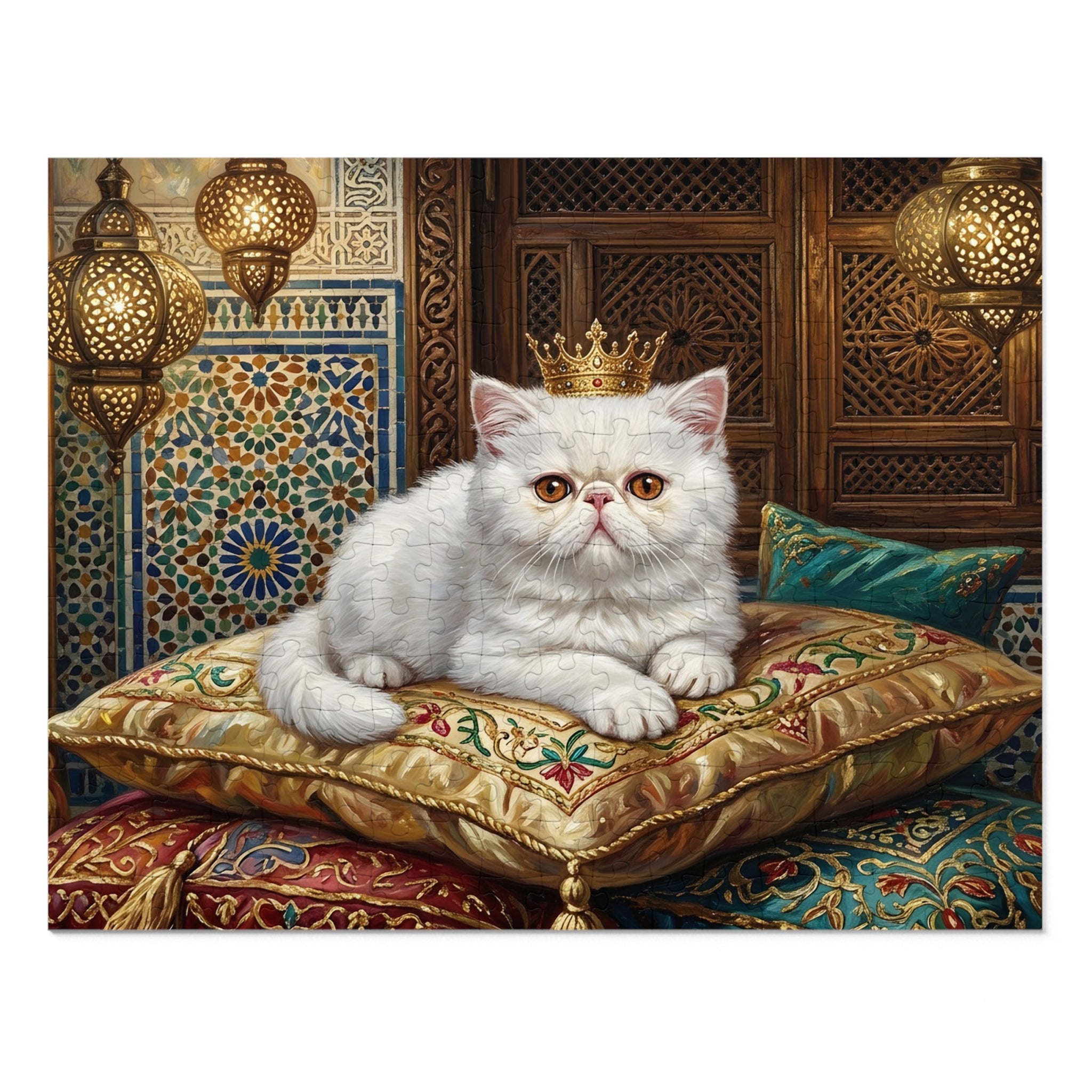 White Persian Moroccan Palace Jigsaw Puzzle