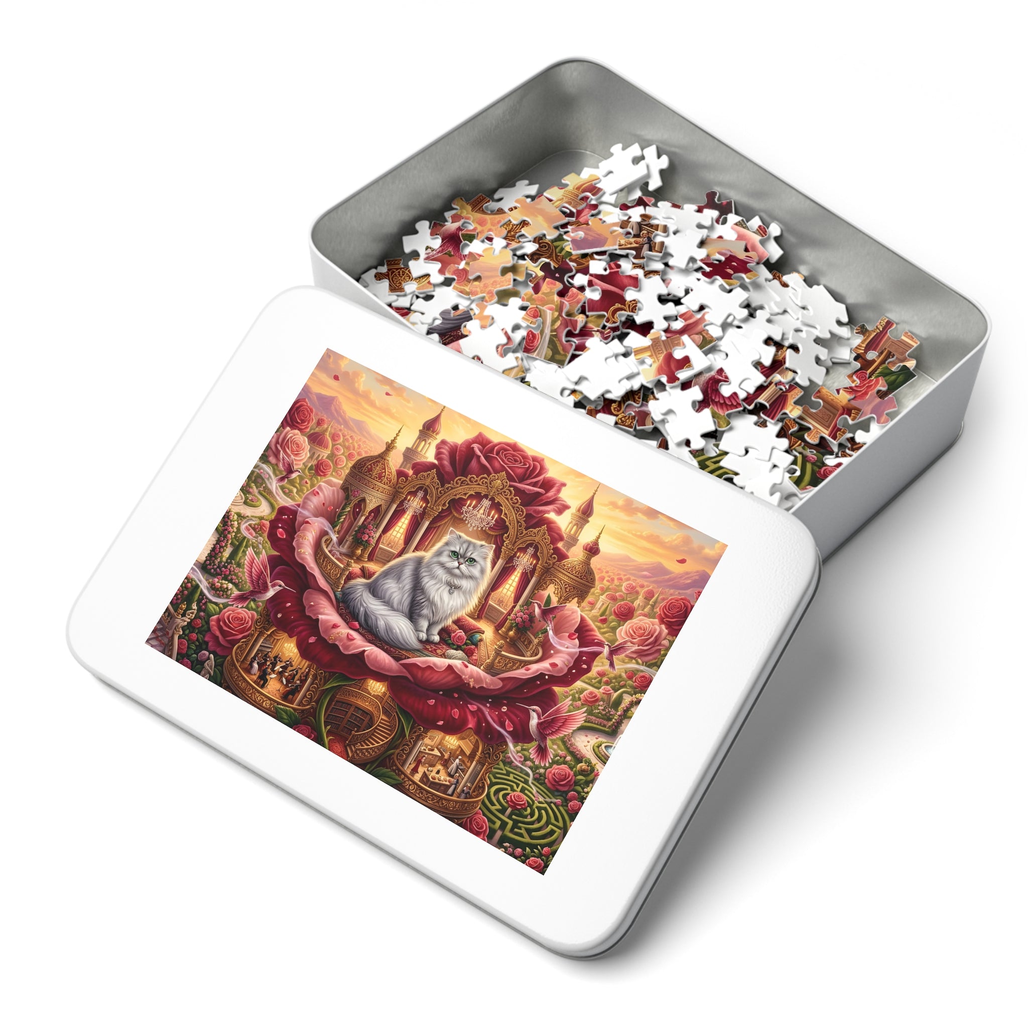 Persian Cat Giant Rose Castle Dollhouse Garden Jigsaw Puzzle