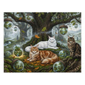Maine Coon Cat Ancient Oak Glass Acorn Terrarium Forest Jigsaw Puzzle
