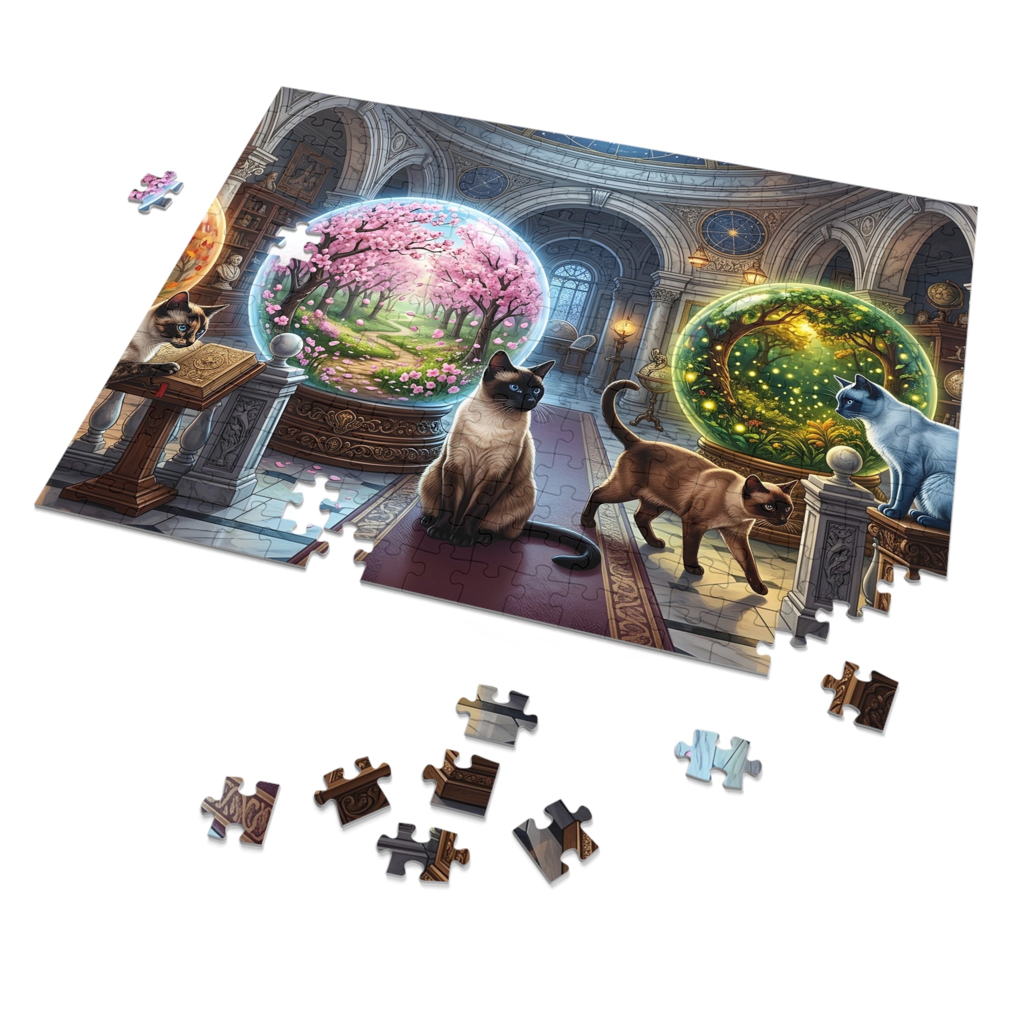 Siamese Magical Library and Magic Orbs Jigsaw Puzzle